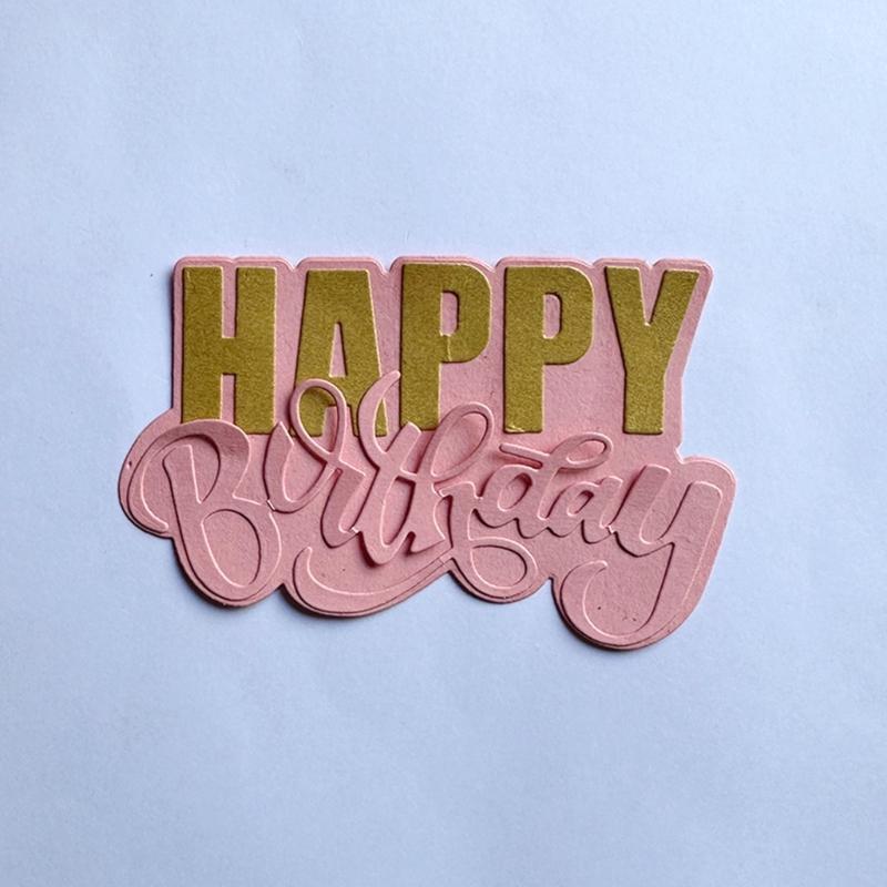 Metal Die Cuts Envelope Birthday Embossing Stencil Cutting Dies for Card Making Scrapbooking Paper Craft DIY Template