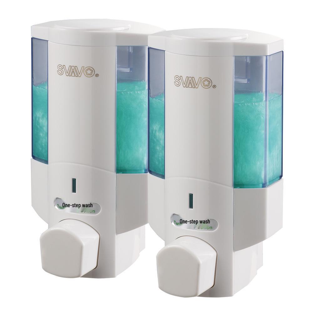 SVAVO 350ml Wall-Mounted Teacup Style Single & Double Head Soap Dispenser
