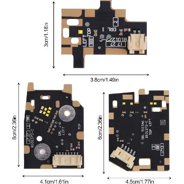 3PCS levé bílé LED desky pro denní svícení, čipy pro světlomety pro Range Rover Velar 2018 2019 2020 2021, desky pro denní svícení Angel Eyes