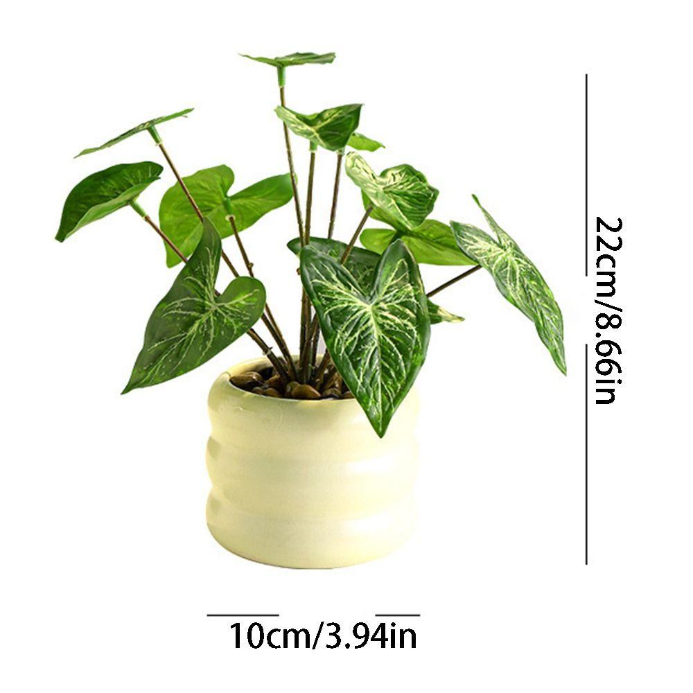 Realistic Simulation Green Plant Bonsai Elegant False Tropical Plants  Home Garden