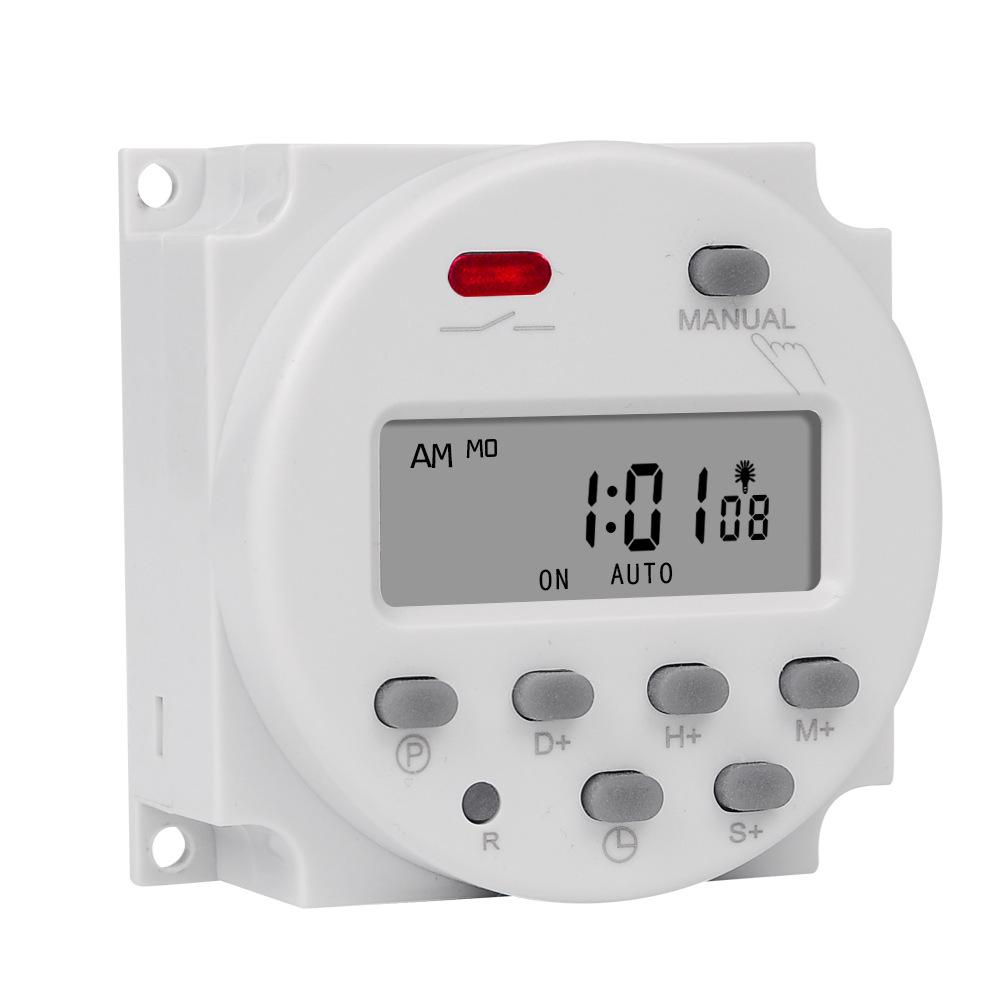 CN101S 1 Second Interval 5V 12V 24V 110V 220V Digital LCD Timer Switch 7 Days Weekly Programmable Automatic Cycle Timing Relay