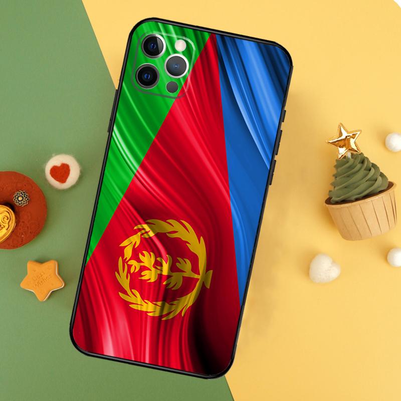 Eritrean Flag Phone Case For iPhone 17 16 16E 15 14 12 11 13 Pro Max 12 13 Mini 17Air Shockproof Cover