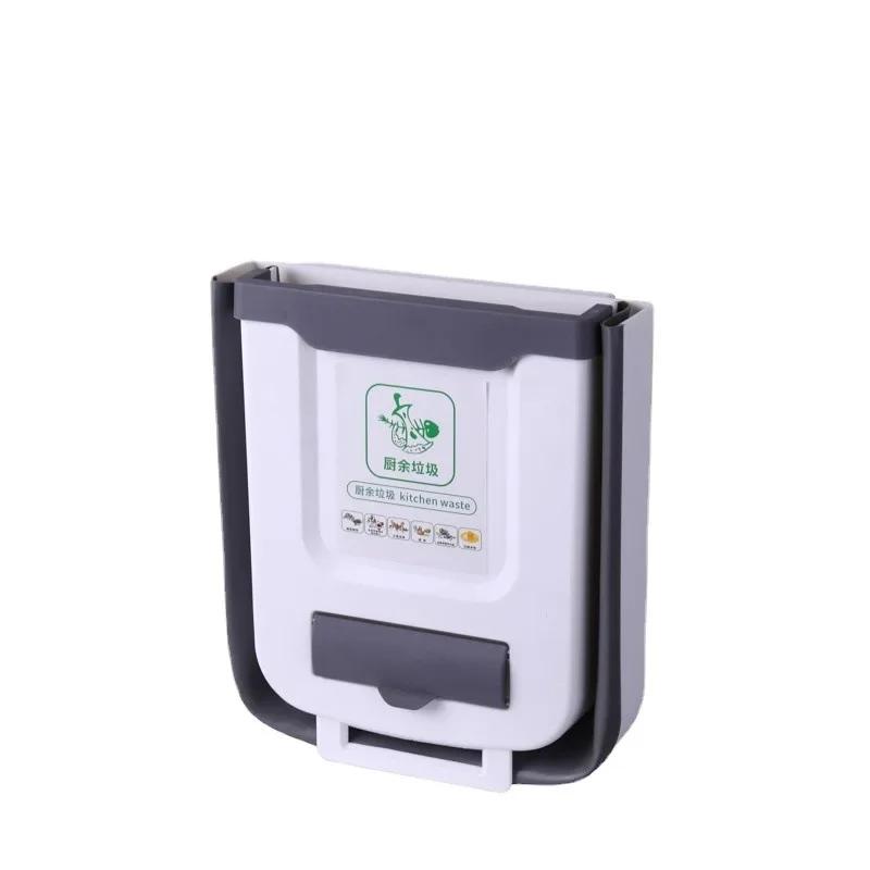 Hanging Trash Bin Foldable Storage Garbage Counter Cabinet Wall Mounted Can Camping Portable Caravan Motorhome Car Garbage bags
