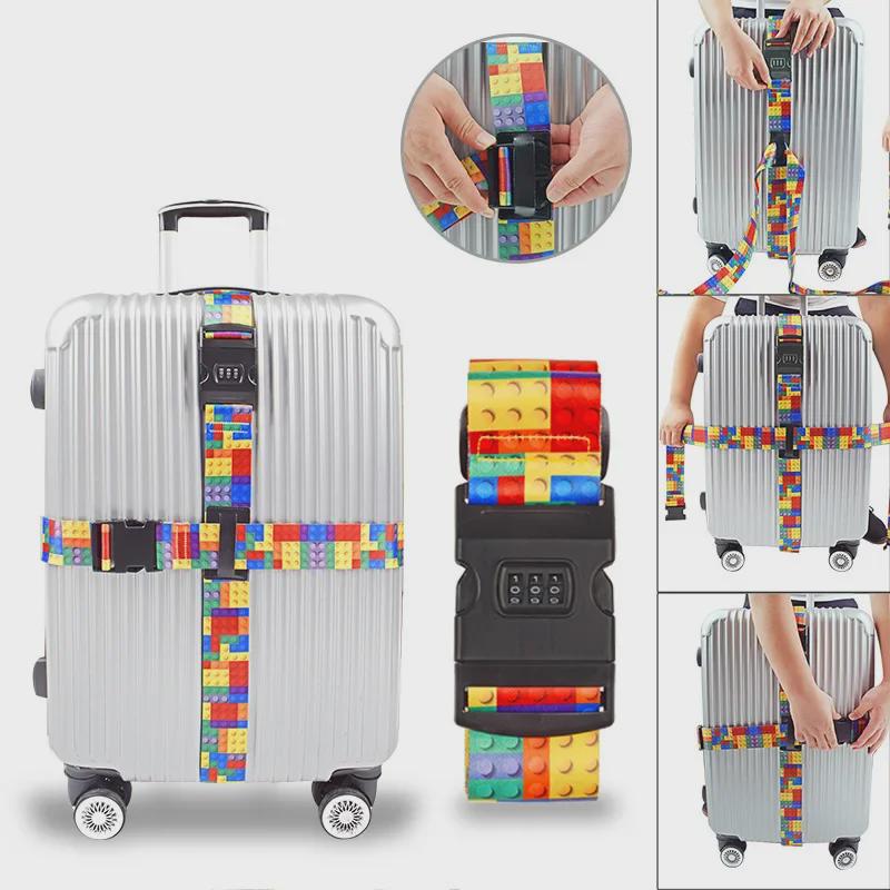 Polyester Luggage & Trolley Case Belt – Portable One-Piece Suitcase Strap