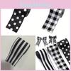 Creative Black And White Striped Polka Dot Ribbon Ideal For Diy Gift Wrapping Projects