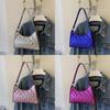 Trendy Quilted Underarm Handbag For Women Chic Embroidered Shoulder Bag Available In Silver Blue Pink And Raspberry