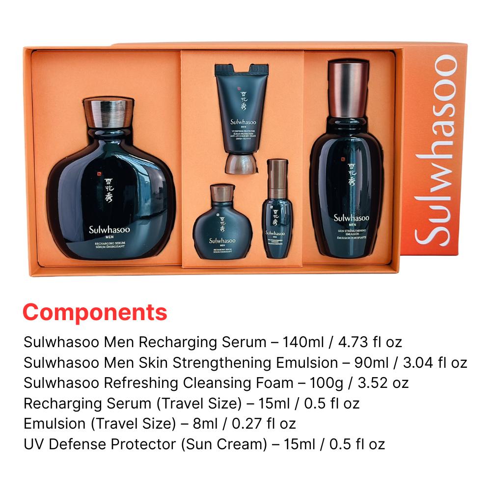 Sulwhasoo Skin For Men Skin Strengthening Emulsion & Recharging Serum Set