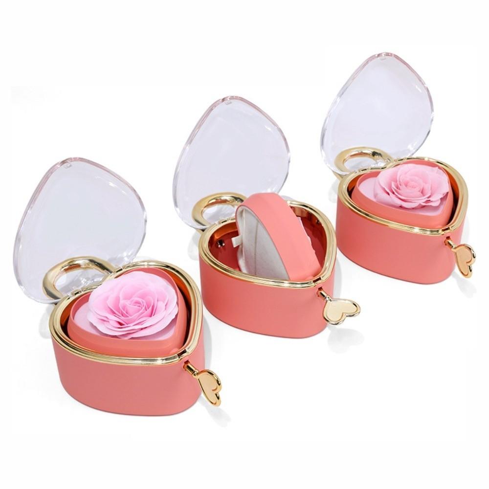 Luxury Finger Ring Box Soap Rose Flower Valentine's Day Gift Box  Engagement