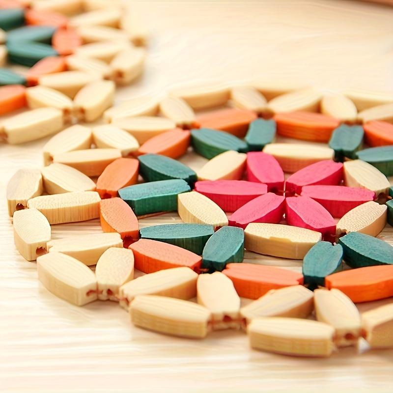 3 szt. Żaroodporne Puste Drewniane Podkładki pod Garnki i Kubki, Kreatywne Podkładki pod Naczynia, Akcesoria do Stołu Kuchennego z Izolacją, Antypoślizgowe