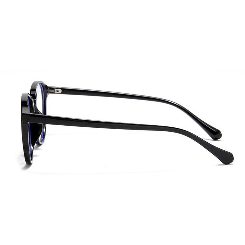 Transparent Blue Frame Blue Light Blocking Round Minus Diopter Glasses Prescription 0 To -6 0