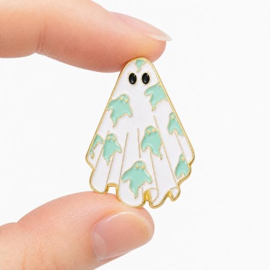 Halloween Ghost Enamel Brooch, Cute Ghost Brooch Pin, Cartoon Ghost Brooch Pin, Funny Little Ghost Brooch, Trendy Accessories for Bag Jacket Backpack