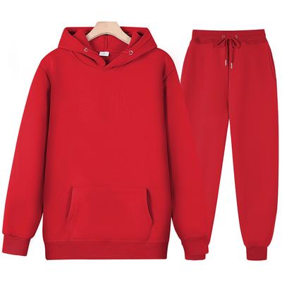 Nuova Tuta da Donna a Maniche Lunghe Felpe Casual Tinta Unita Spessa Pullover e Pantalone Lungo Set 2 Pezzi Tuta Sportiva