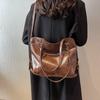 Große Tasche für Damen, Neue Umhängetasche im College-Stil, Handtaschen für Studenten auf dem Weg zur Vorlesung
