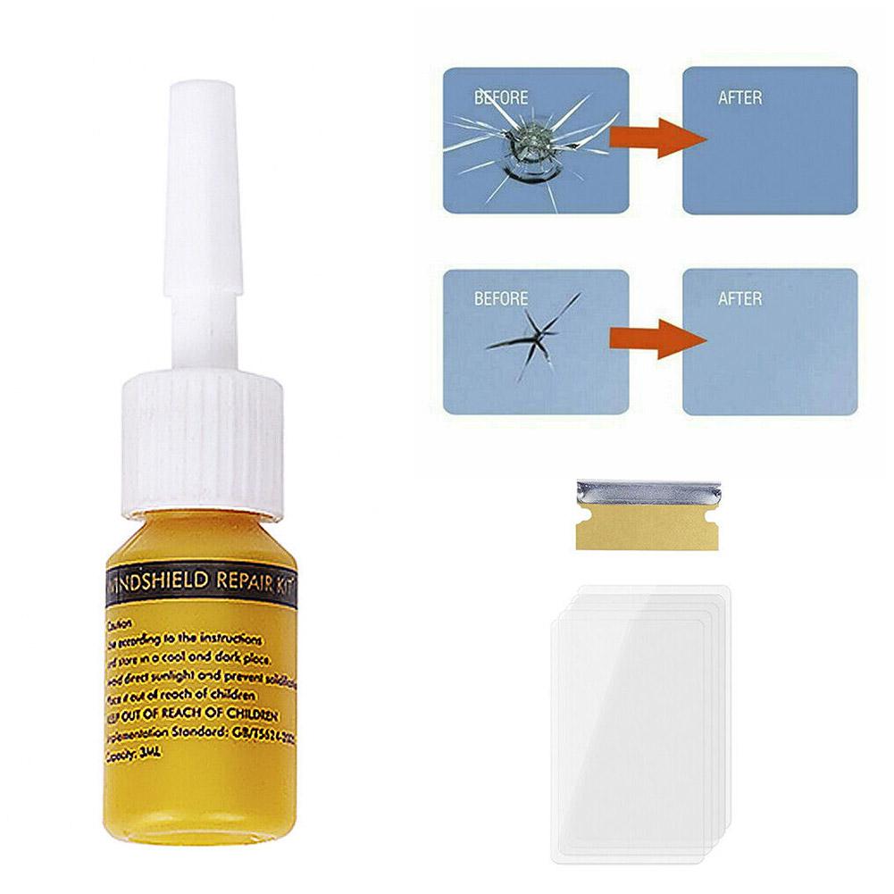 1/2 Packs Car Glass Nano Repair Fluid - Quick-Fix Window Chips Repair Kit, Windshield Nano-Repair Liquid, Fixes Small Cracks