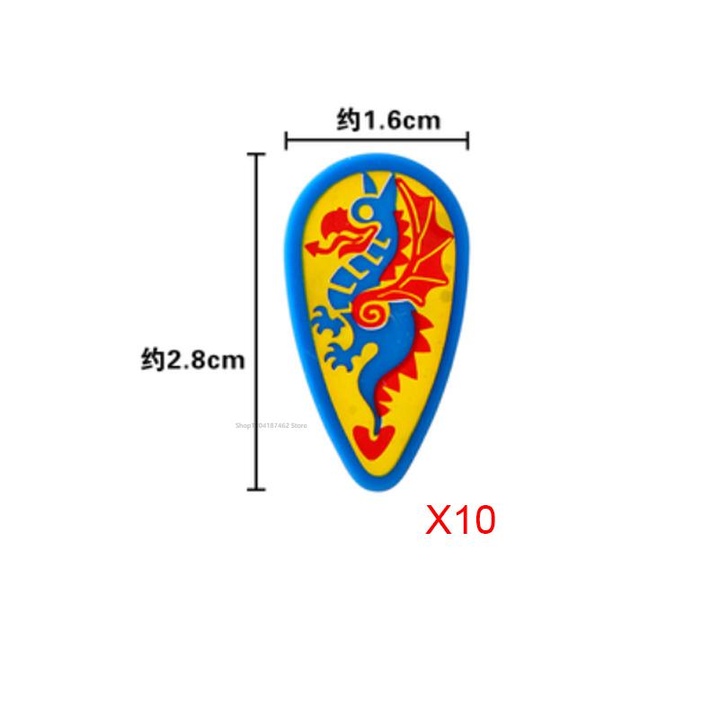 Medieval Roman Knight Legion Building Block Castle Green Dragon Forest Wolf War Horse Dragon Lion Shield Armor Cloak Brick Toys