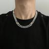 Collier Hip Hop Chaîne Cubaine Épines Collier Noué Personnalité Punk