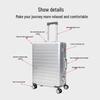 Aluminum Frame Fashion Travel Suitcase, Large Capacity 24-inch with Universal Wheels and Combination Lock.