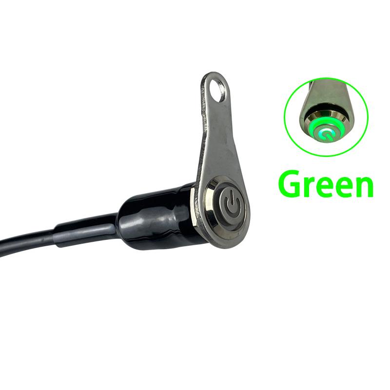 LED Motorcycle Switch ON+OFF Handlebar Mount Aluminum Alloy Waterproof 12V Fog Light Lamps Motorbike Horn Push Button Switch