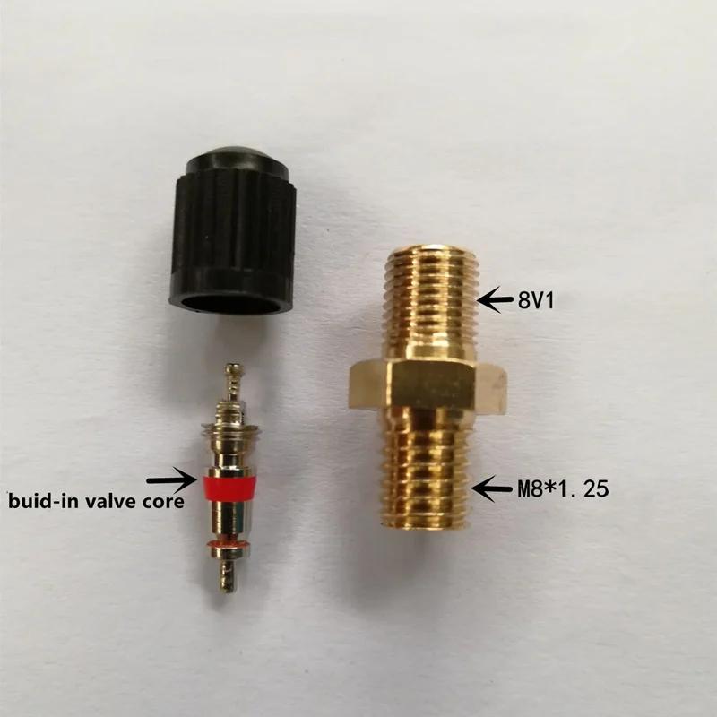Copper Material 8mm Male Thread Air Valve Core Adapter for 21L Spare Water Tank, M8 Air pump Adapter for Water CanAir Inflating Air Valve Adapter