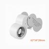Foldable 40x LED Magnifier with 40x25mm Acrylic Lens for Jewelry Metal Currency Inspection Aluminum ABS Design