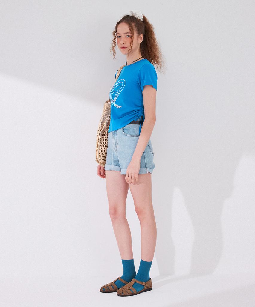 BETWEEN A AND B Oyster String T-Shirt [Blue]