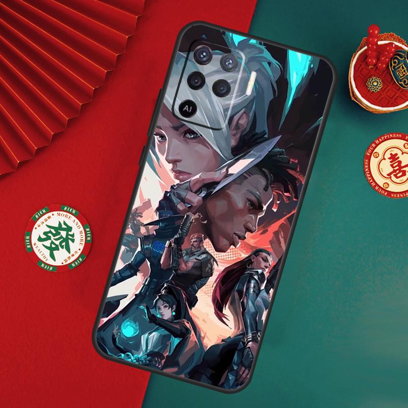 Valorant Game Case For Oppo A78 A98 A58 A38 A18 A54 A74 A94 A80 A60 A40 A96 A76 A16 A15 A17 A57 A5 A6 Pro