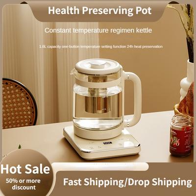 220V Elektrická konvice pro kancelářské a domácí použití Hrnec pro uchování zdraví s regulací konstantní teploty 1600ML 316 Nerezová ocel