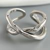 925 Sterling Silver Rings for Women Couple Minimalist Handmade Simple Retro Flower Heart Ring Fine Jewelry Gift Prevent Allergy