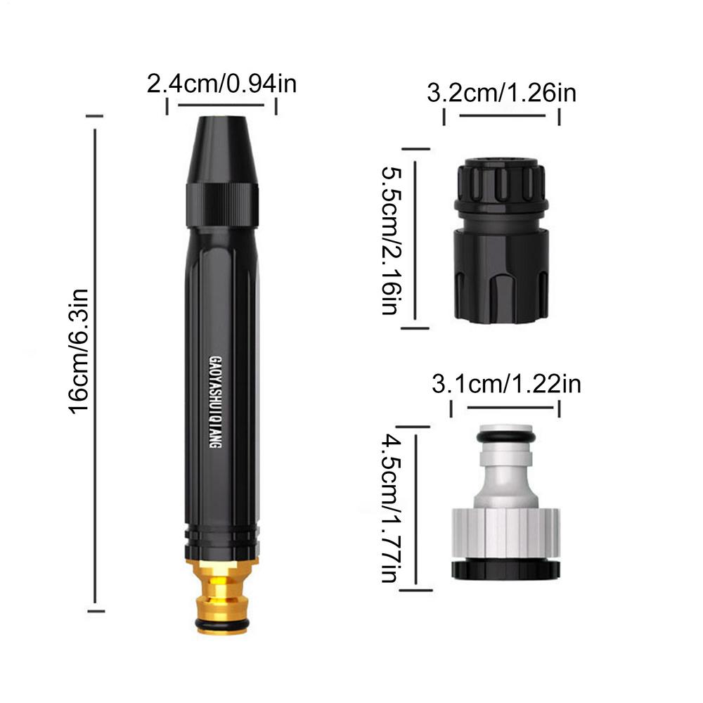 

High-pressure Car Washing Water Gun High Pressure Water Sprayer Hose Nozzle With Booster 3 Adjustable Spray Patterns