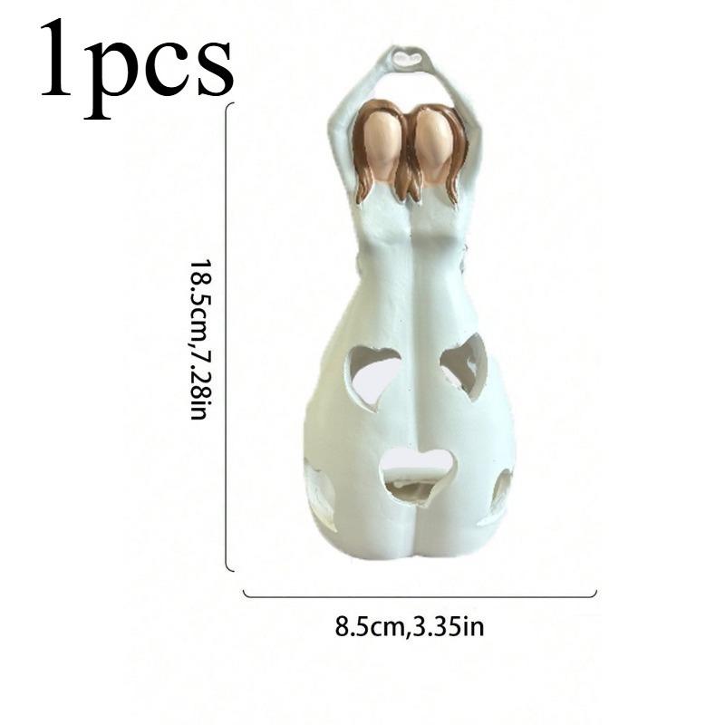 1/2pcs Hugging Heart Statue Candle Holder Home Decor Ornament Table Decor Gift Home Decor Candle Holder Without Light
