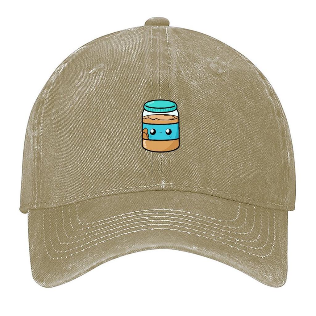 Cute Cartoon Peanut Butter Breakfast Kawaii Baseball Cap Custom Caps Fashionable Funny Hat Golf Hat Mens Luxury Womens