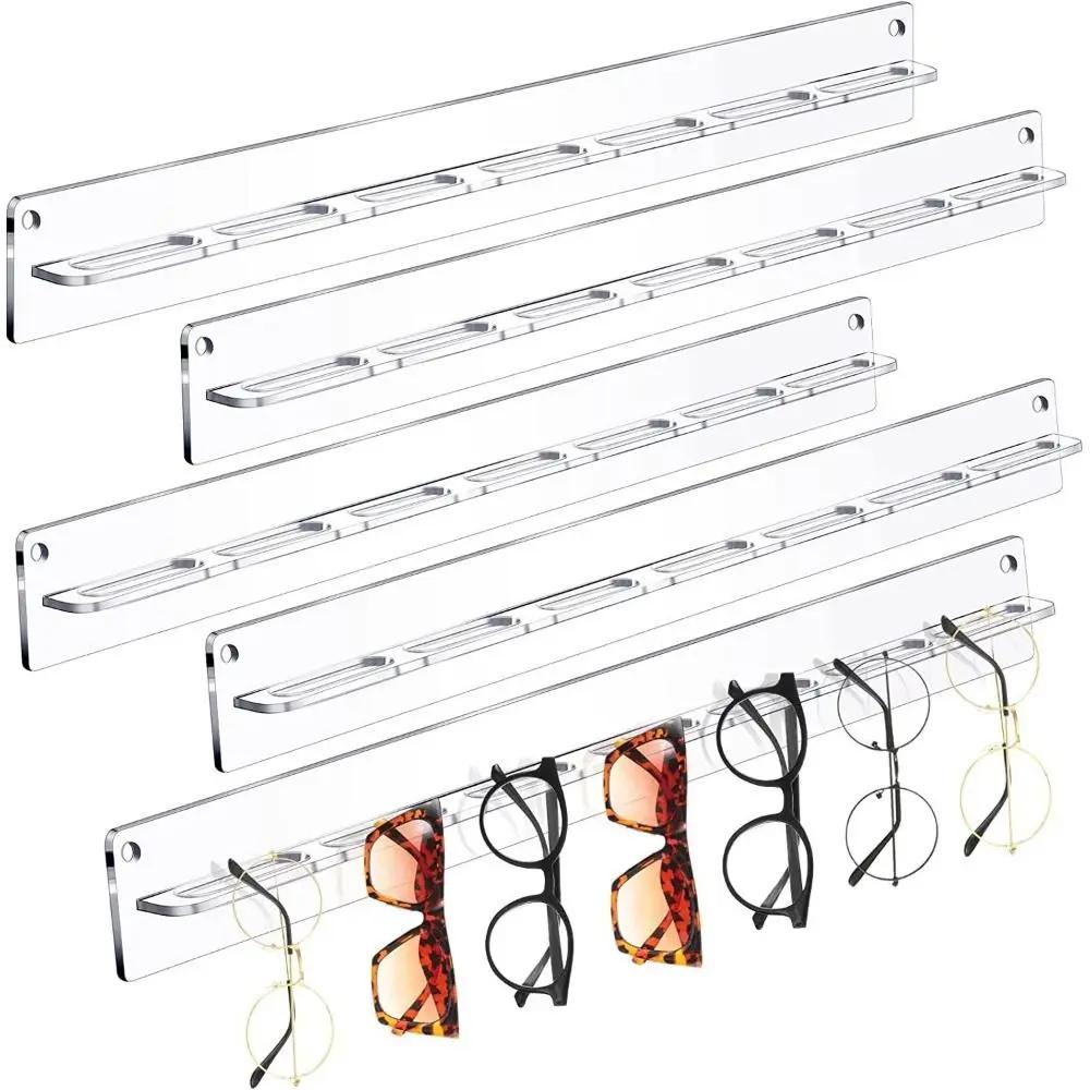 High Quality Acrylic Sunglasses Organiser Transparent Wall Mounted Glasses Holder Eyeglasses Hanging Holder Sunglasses