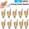 10-1PC Fishing Beads Feeder Cage Hooks Components Carp Bait Cage with Iron Head Stoppers Carp Beads Fishing Tackles Fishing Part