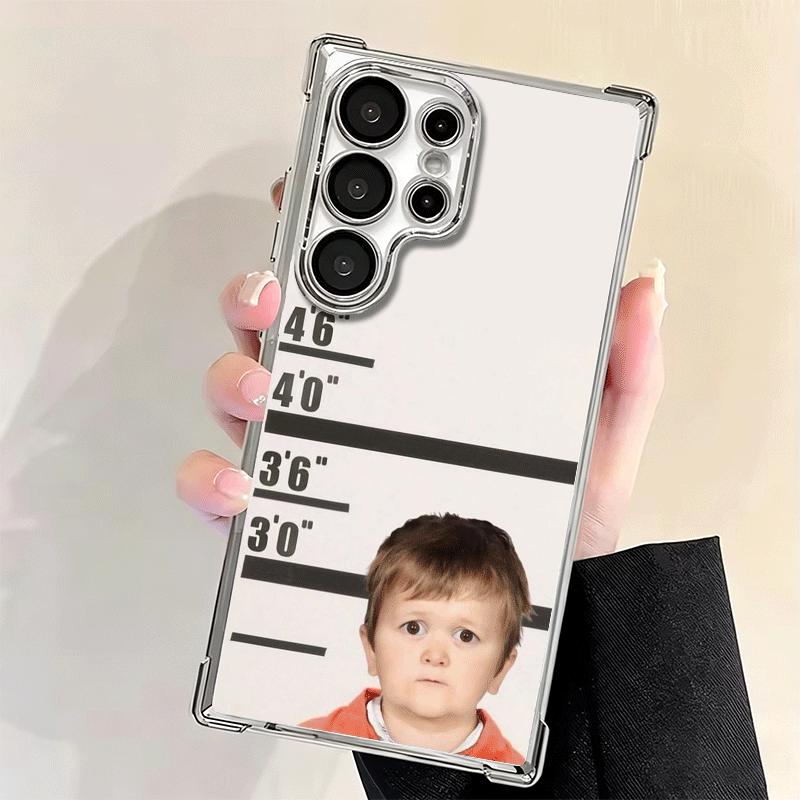 Funny Babaite Hasbulla Plating Phone Case For Samsung Galaxy S24 S25 FE S26 Edge S23 Ultra S22 S21 Plus S20 Anti-Fall Airabag Co