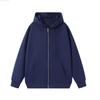 Unisex Heavyweight 720g Cotton Zip-Up Hoodie - Solid Color, Loose Fit, Super Thick, Cardigan Style
