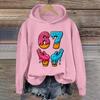 Women's Fashionable Casual Long-Sleeved Printed Hooded Sweatshirt