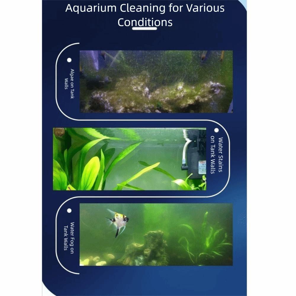 Mini Magnetic Aquarium Cleaner Efficient No Scratch Fish Tank Cleaner Double-Sided Aquarium Cleaning Brush Glass Cleaning