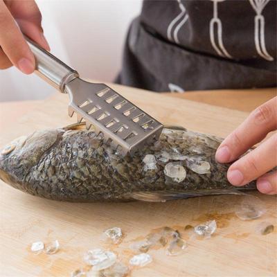 Stainless Steel Fast Cleaning Fish Peeler Scale Remover Seafood Crackers Fish Scaler Cleaner Planet Skin Brush Scraper Tool