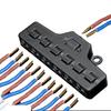 12 Ports Push-in Fast Quick Wire Connector Distribution Wiring Cable Splitter for LED Lighting Terminal Block