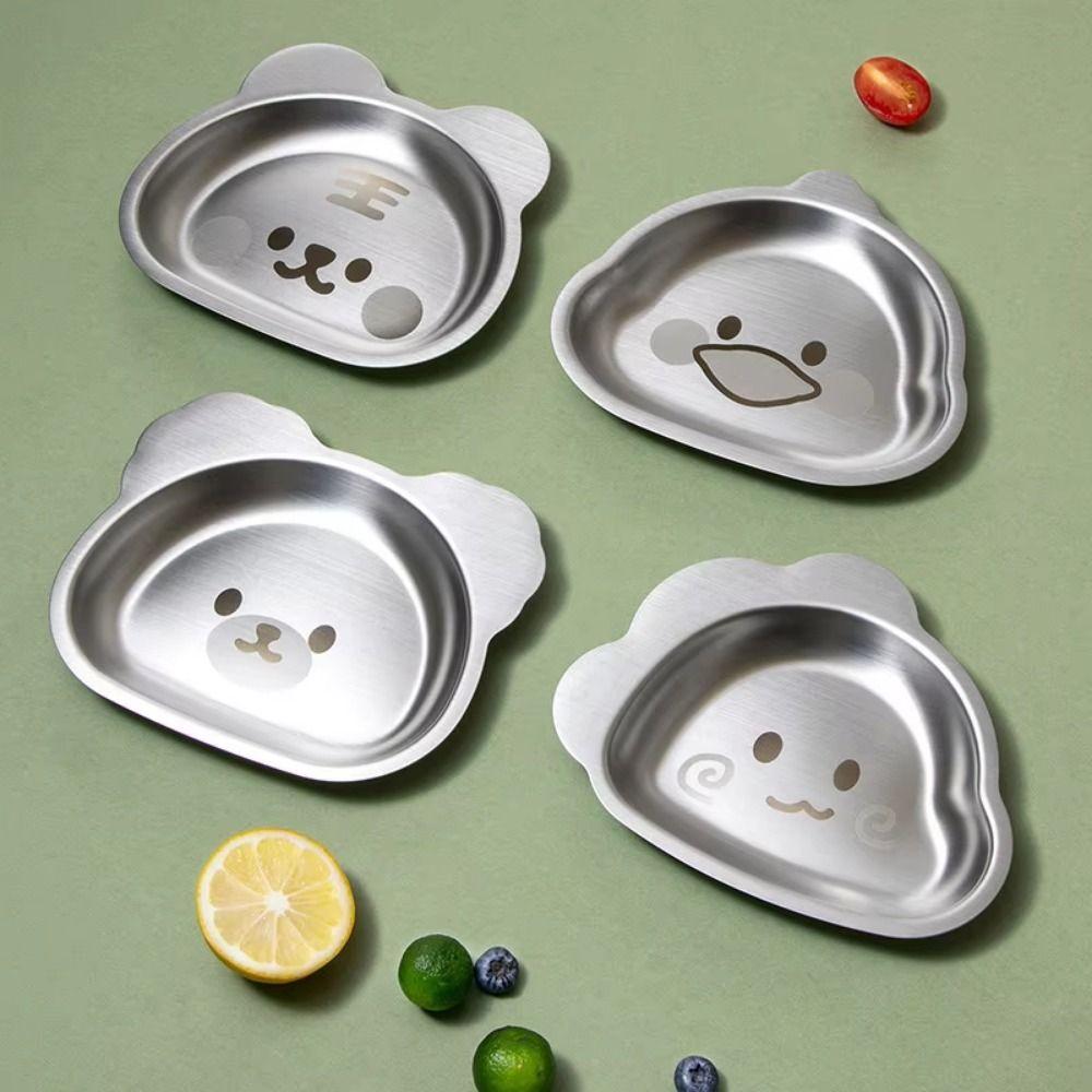 

Нескользящая мультяшная обеденная тарелка, не дающая ожогов, милый детский контейнер для еды, столовые приборы