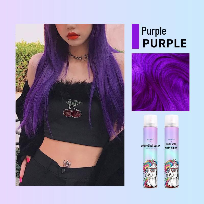 Temporary Washable Hair Dye Spray - One Spray for Black Color