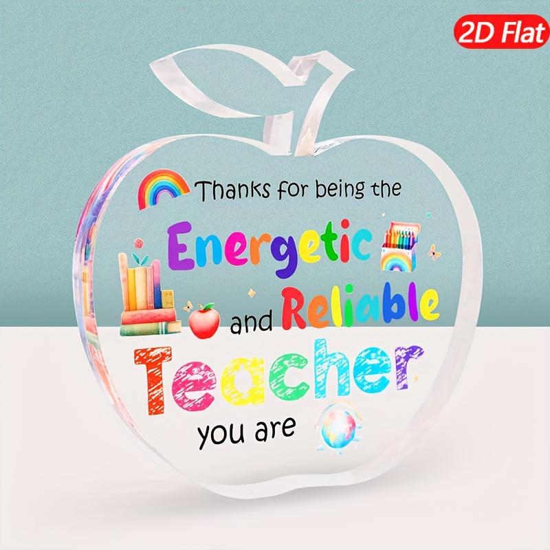 Teacher Appreciation Thank You Gift End of The Year Gifts, Acrylic Plaque, Retirement Gift Table Decoration, Nurseries, Home Desk Living Room Acrylic