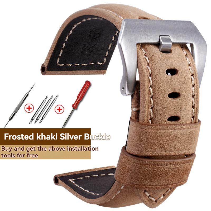 Handgefertigtes Echtlederarmband für Panerai PAM 441/PAM 111/PAM 386, 20mm 22mm 24mm 26mm Herren Luxus-Uhrenarmband Ersatz