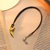 Punk Gothic Metal Wolf Fang Pendant Necklaces for Men Boy Personalized Street Bull Horn Necklaces Wild Party Jewelry Accessories