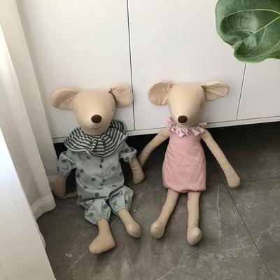 New Cotton & Linen Little Mouse Comfort Plush Doll for Kids' Room Décor