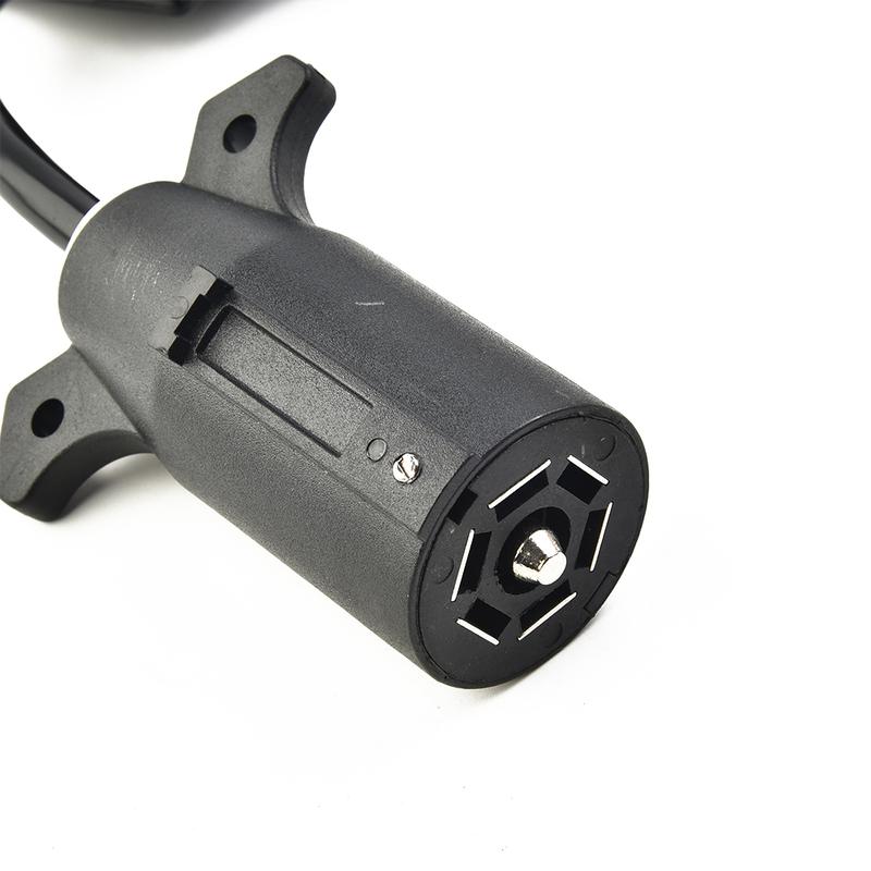 USA To EU Trailer Light Converter US 7-Way Blade Socket To EU 7-Pin Round Plug Separation Brake Light Circuit Connector Adapter