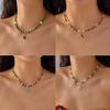 Christmas Ornaments New Elegant Beaded Snowflake Christmas Tree Pendant Necklace Versatile Holiday Accessories Gift