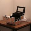 Makeup Box with Mirror Large Capacity Case Easy To Organize Portable Beauty Suitcase