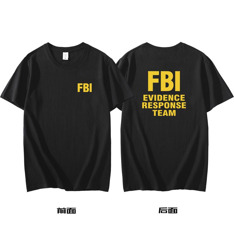 FBI FBI Agent Short-sleeved T-shirt Men's Cotton Casual Half-sleeved American Army Police Fan Clothes Summer