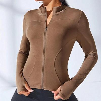 Yoga Mantel DAMEN Fitness Kleidung Sportjacke Kurze Body Sculpting Yoga Jacke Reißverschluss Sommer Sonnenschutz Kleidung